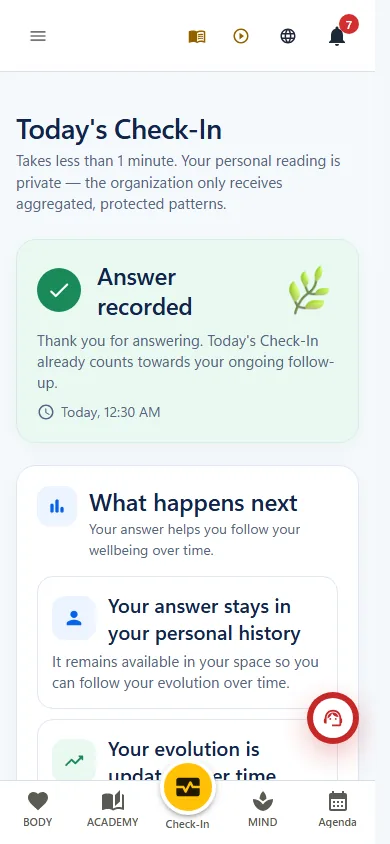 Check-In on mobile